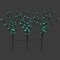 Northlight Set of 3 Pre-Lit Cherry Blossom Artificial Tree Branches, 72 Green LED Lights